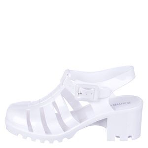 BAMBOO Shoes - 🚫SOLD🚫 Bamboo White Jelly Chunky Heel Sandal BAMBOO Shoes - 🚫SOLD🚫 Bamboo White Jelly Chunky Heel Sandal